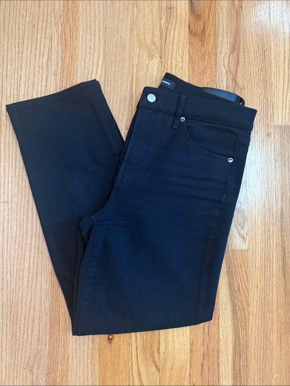 Women’s Express Straight Ankle High Rise Black Jeans